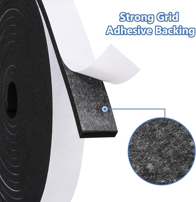 Weather Stripping Door Seal Strip- 1/4 Inch X 1/8 Inch X 26Feet, Strong Adhesive - Image 3