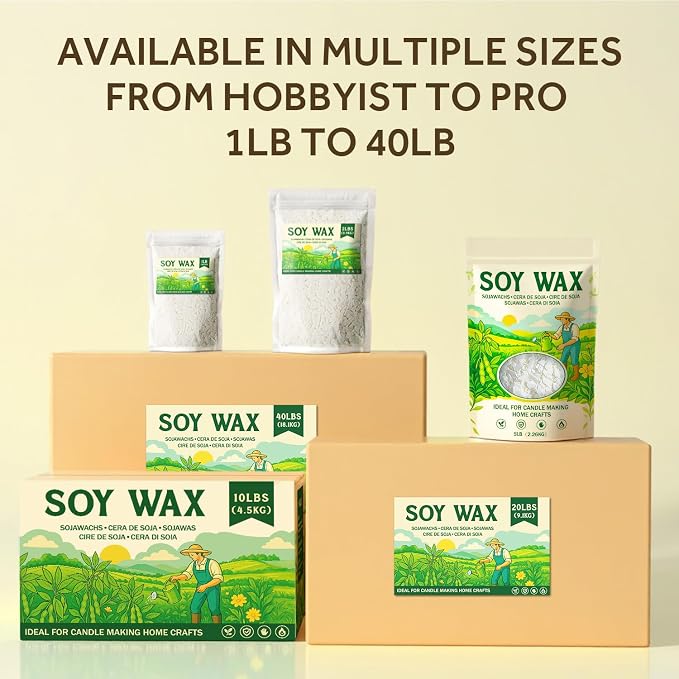 NORVENCE Soy Wax for Candle Making, Natural Soy Wax Flakes 20lb, Premium Candle - Image 8