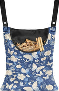 2 Pcs Butterfly and Floral Clothespin Bag by Unknown