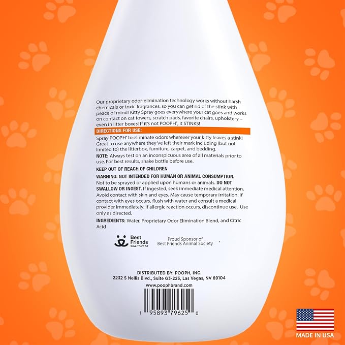 POOPH® Kitty Odor Eliminator – 32 fl oz Bottle – Proprietary Odor-Elimination - Image 9