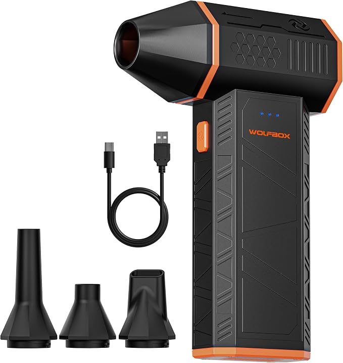 WOLFBOX MF50 Compressed Air Duster-110000RPM Super Power Electric Air Duster by WOLFBOX