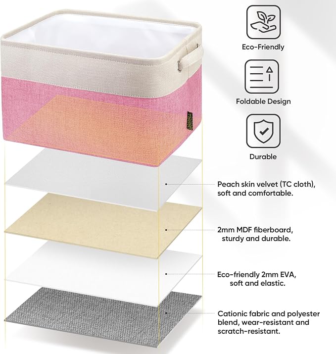 BALEINE 4 Pack Fabric Storage Bins - Image 6