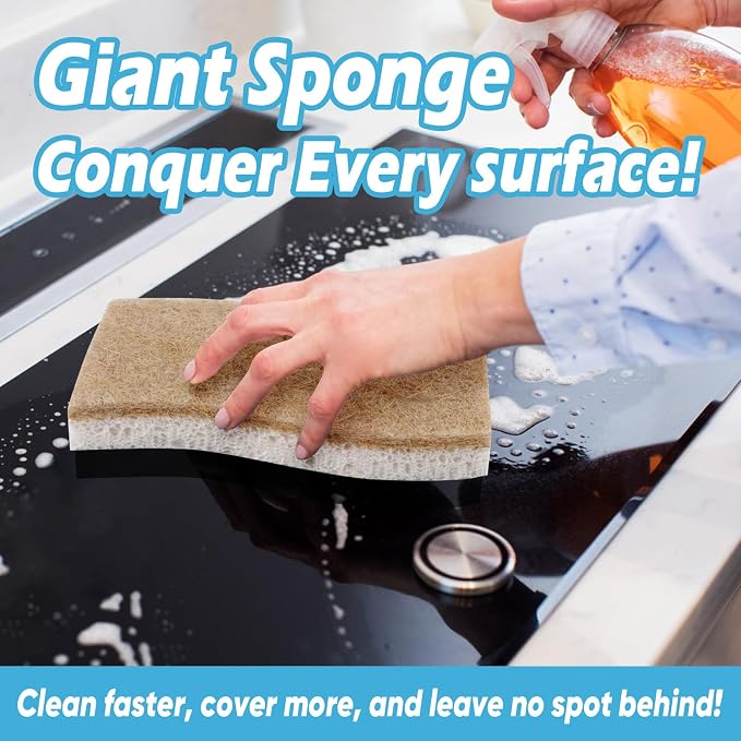 AIDEA XL Sponges Kitchen, Non-Scratch Scrub Sponge, Large Natural Sponge - Image 5