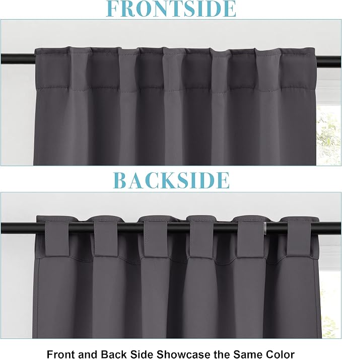 RYB HOME Grey Blackout Curtains - Image 5