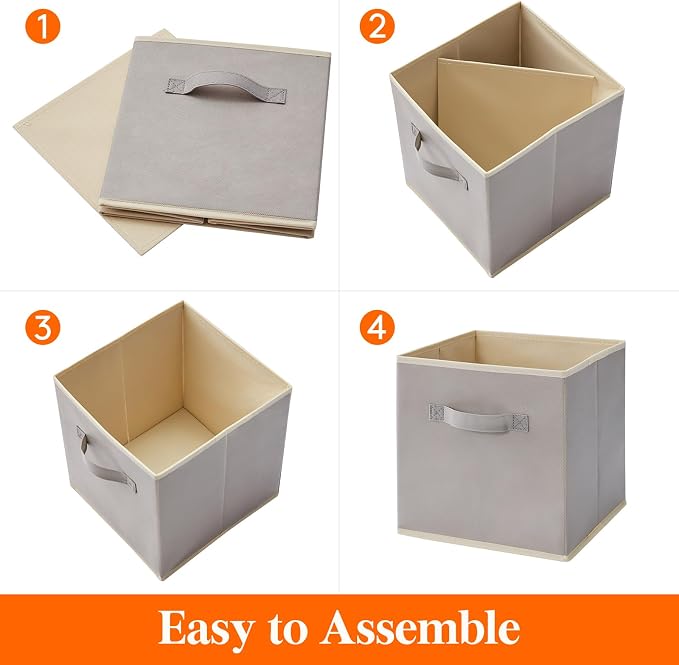 Lifewit 10 Packs Storage Cubes, 11 Inch Cube Storage Bins, Foldable Fabric Bins - Image 4