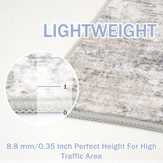 IOHOUZE Abstract Runner Rug 2x10 Ft Washable Runners - Image 4