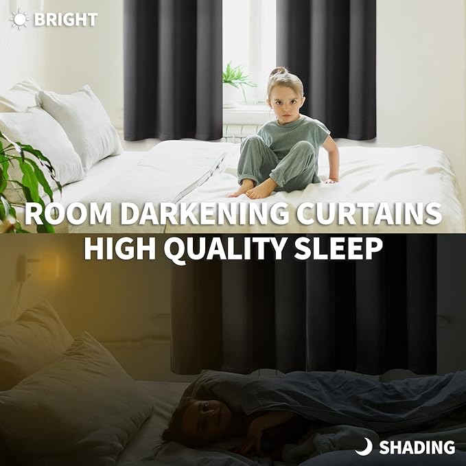 BGment Short Blackout Curtains for Bedroom - Image 2