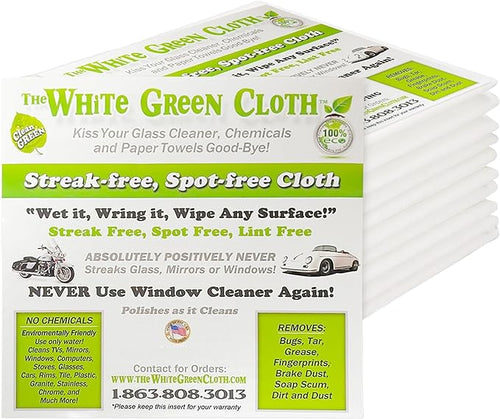 10-Pack Reusable Cleaning Cloths by TheWhiteGreenCloth