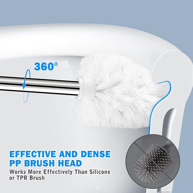 Toilet Brush and Holder, 2 Pack Toilet Brush - Image 2