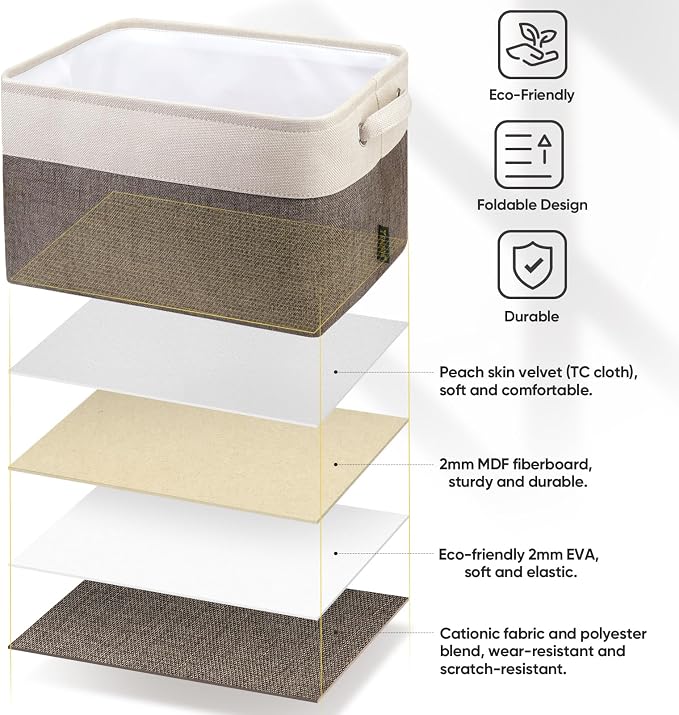 BALEINE 3 Pack Fabric Storage Bins - Image 5