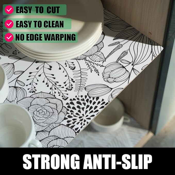 Shelf and Drawer Liner for Kitchen Cabinets, Non-Adhesive and Strong Non-Slip - Image 3