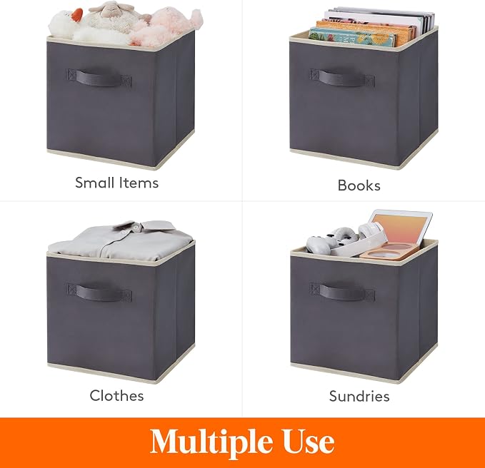 Lifewit 13 Inch Cube Storage Bins, Storage Cubes Foldable Medium Decorative - Image 4