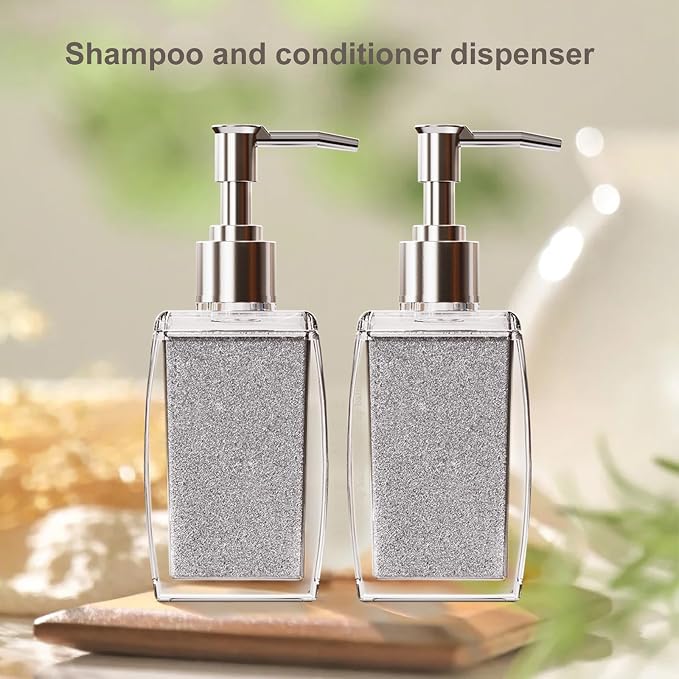 Black Soap Dispenser with Refillable Plastic Pump - Image 3