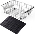 Stainless Steel Dish Drying Rack, Expandable Fruit & Vegetable Drain Rack over by NiuYichee