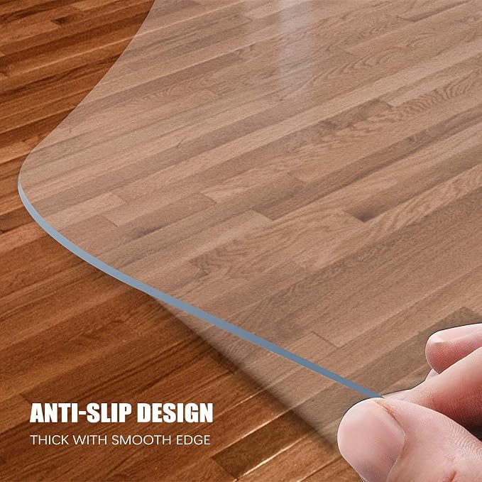 Kuyal Clear Chair mat for Hard Floors 36 x 48 inches Transparent Floor Mats - Image 5