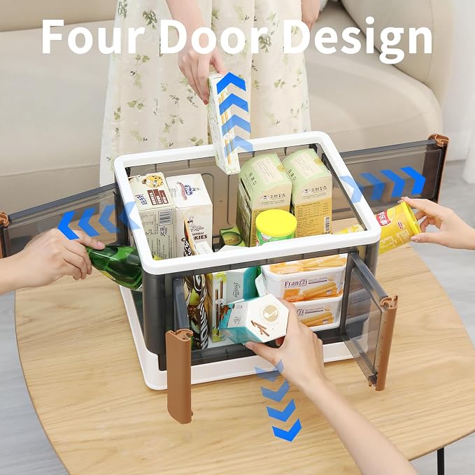 HAIXIN 4 Doors Opening Shelf Organizer, Foldable Closet Organizers and Storage - Image 2