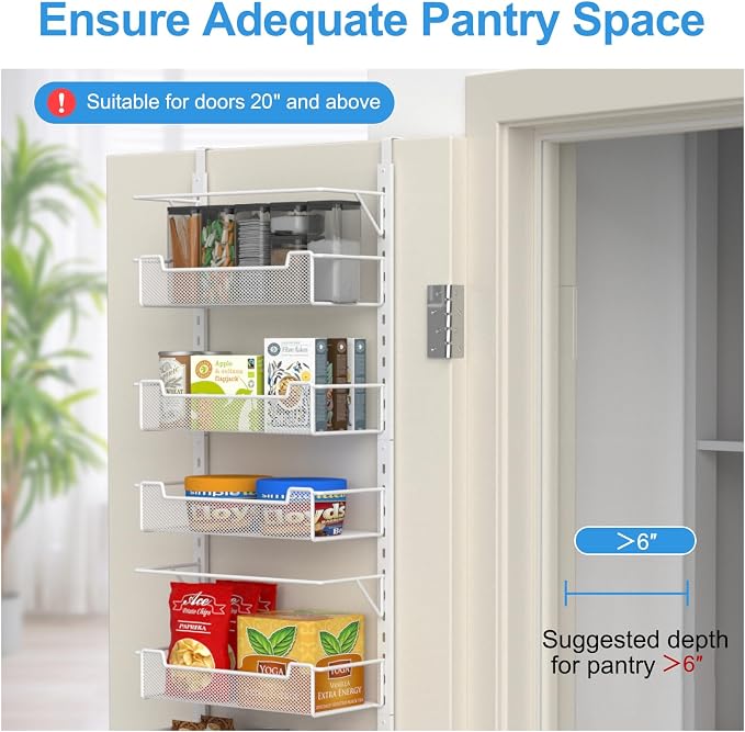 Over the Door Pantry Organizer, 8-Tier Over the Door Organizer - Image 4