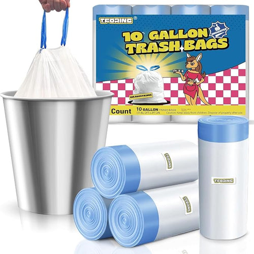 10-13 Gallon Trash Bags Drawstring 1.2 Mil by TFORING%C2%AE