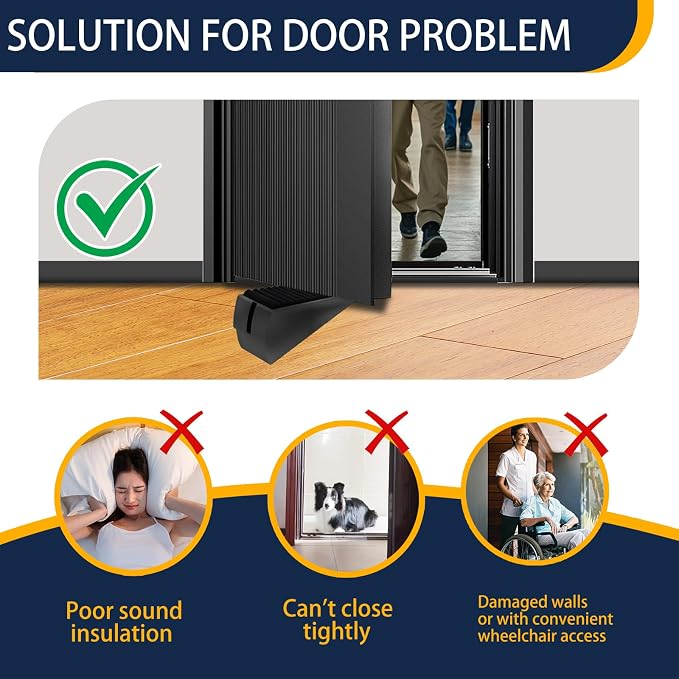 Heavy Duty Door Stopper Adjustable Spring Large Stoppers Wedge, Tall up to 3 - Image 7