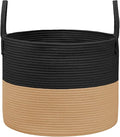 Woven Blanket Basket, 65L Large Rope Storage Bin by JMvicyroam