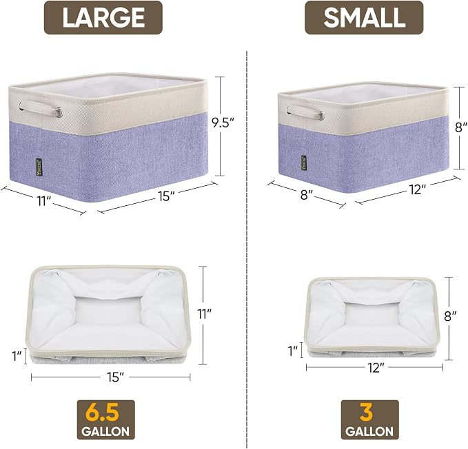 BALEINE 2 Pack Fabric Storage Bins - Image 2