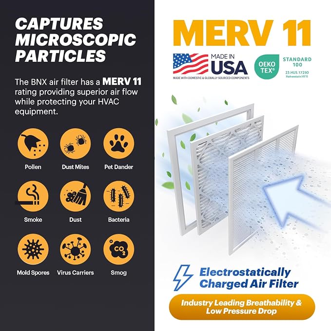 BNX TruFilter 14x24x1 Air Filter MERV 11 - Image 3