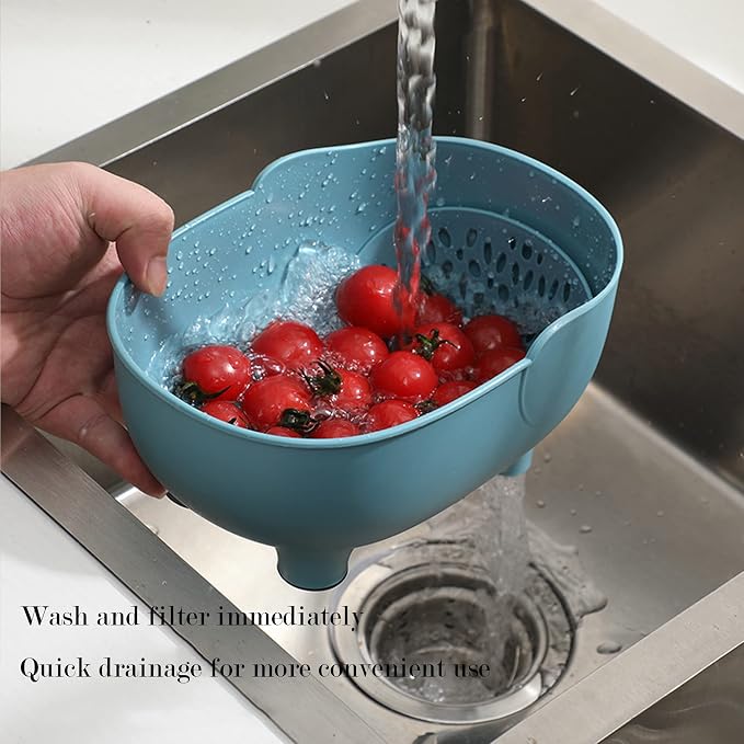4-Piece Vegetable Fruit Drainage Basket Set - Image 3