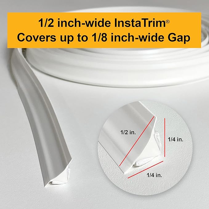 InstaTrim The Original Flexible Trim - 10ft Black 1/2" Wide Caulk Tape - - Image 4