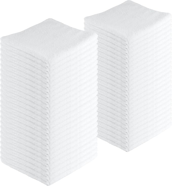 Microfiber Cleaning Cloths, 120 Pack, All-Purpose, Highly Absorbent, Washable by JDHomease
