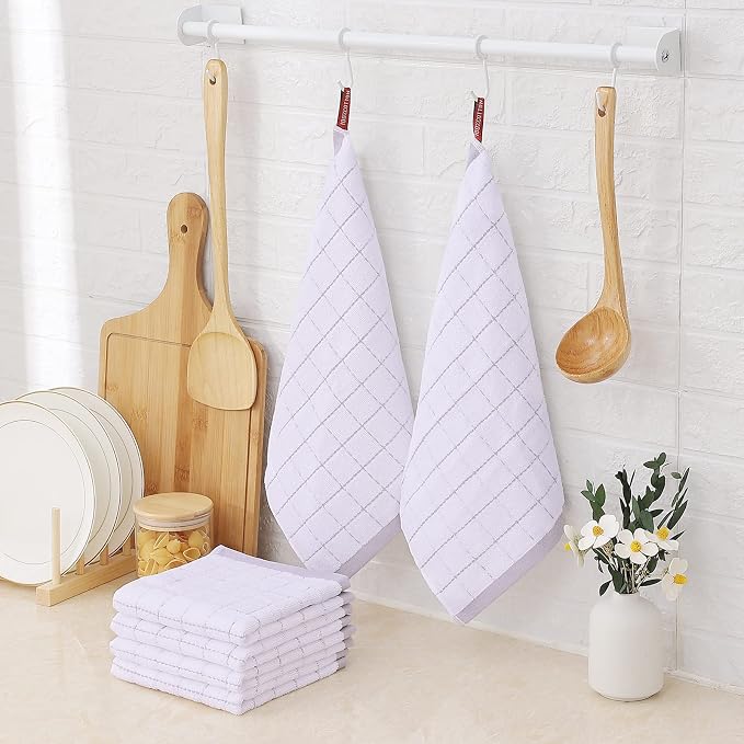 Homaxy 100% Cotton Terry Kitchen Dish Cloths, Ultra Soft and Absorbent Dish - Image 6