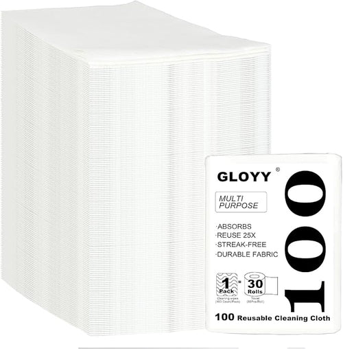 100 Count Disposable Cleaning Towels and Dish Cloths, Super Absorbent Dishcloths by GLOYY