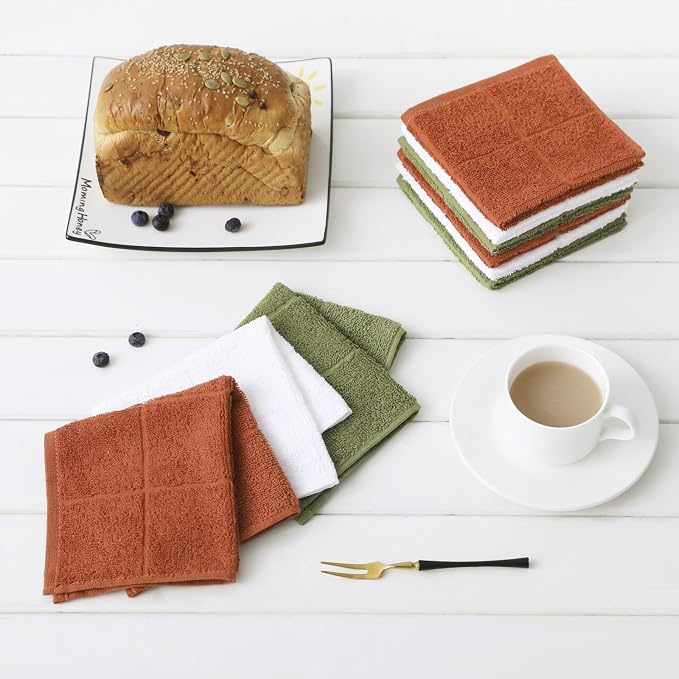 Glynniss Dishcloths Kitchen Highly Absorbent Dish Rags 100% Cotton Dish Cloths - Image 6