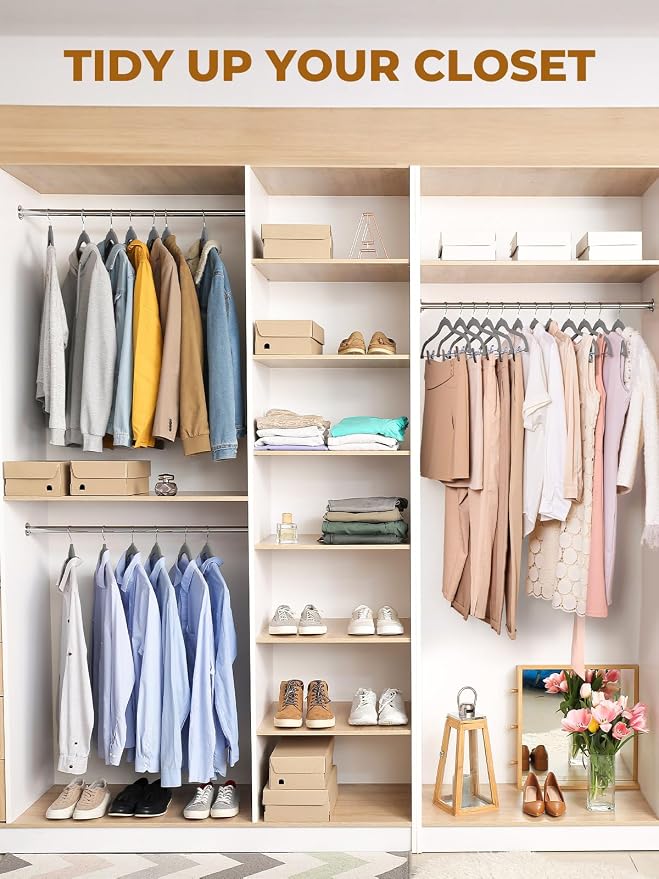HOUSE DAY Velvet Skirt Hangers 24 Pack, Space Saving Slim Velvet Pant Hanger - Image 9