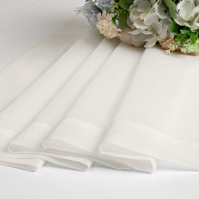 Chyhomenyc Ivory Sheer Curtains 84 Inches Long 2 Panels Set, Light Filtering - Image 9