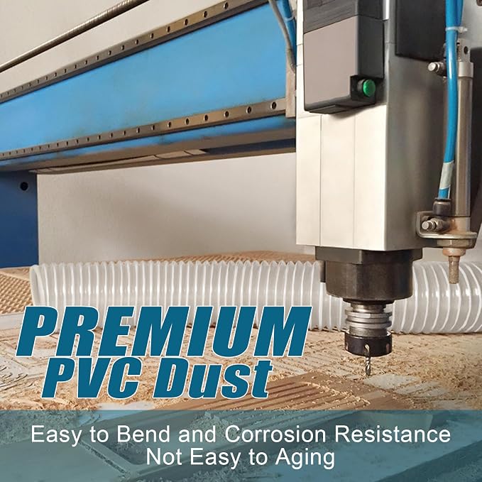 PVC Dust Collection Hose 3" x 10', Flexible Dust Collector Hose, Puncture - Image 8