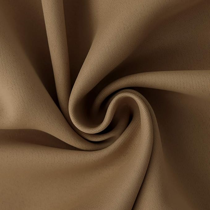 BGment Taupe Blackout Curtains 45 Inches Length - Image 6