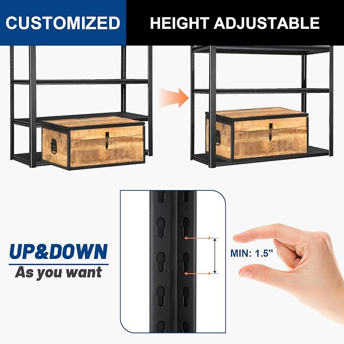 BILT HARD 3500LBS 48" W x 24" D x 72" H Garage Shelving, 5-Shelf Industrial - Image 6