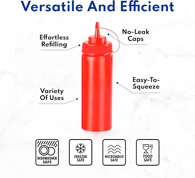 New Star Foodservice 26238 Squeeze Bottles, Wide Mouth, 24 oz - Image 7