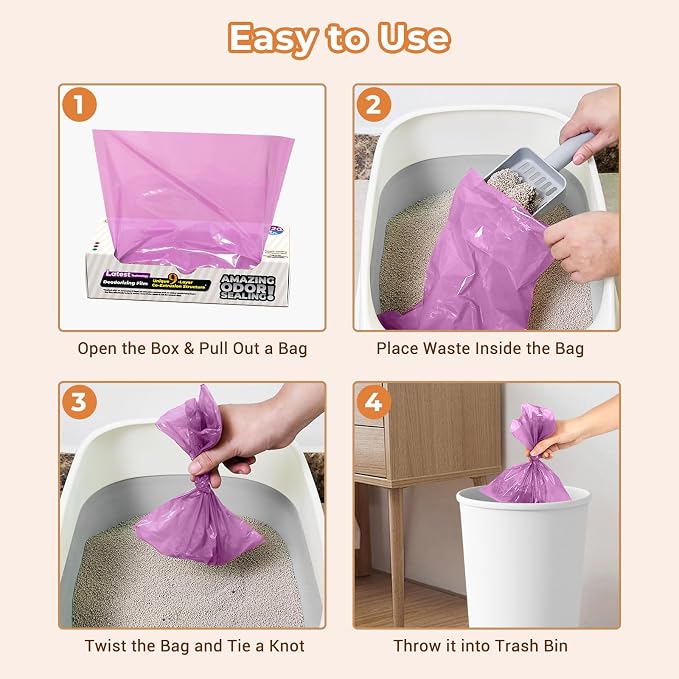 Odor Sealing Small Trash Bags Home & Food Use M-220 Count Disposable Bags - Image 5