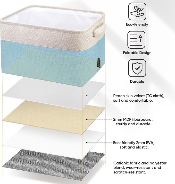 BALEINE 2 Pack Fabric Storage Bins - Image 8