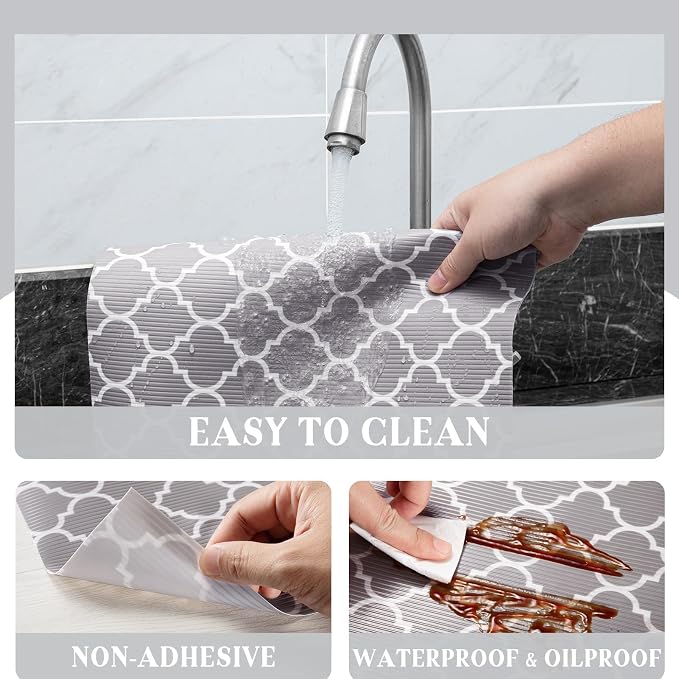 Glotoch 24 Inch Extra Wide Non Slip Shelf Liner, Non Adhesive Drawer Liner - Image 4