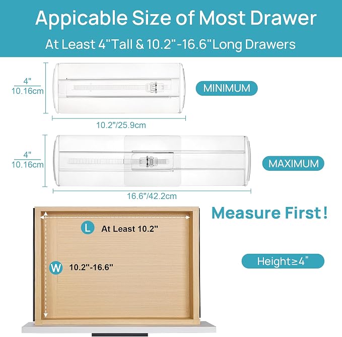Vtopmart 8 Pack Drawer Dividers - Image 2
