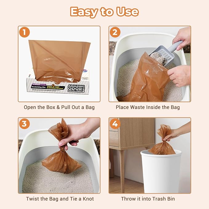 Odor Sealing Small Trash Bags Home & Food Use XS-220 Count Disposable Bags - Image 5