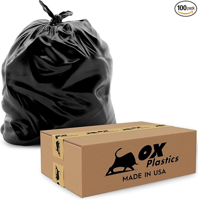 60 Gallon Trash Can Liners Bags by OxPlastics
