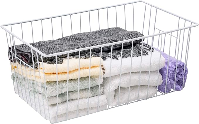 16inch Freezer Storage Organizer Baskets, Household Wire Refrigerator Bins - Image 5