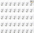 COLOGO 100 Pack Adhesive Hooks 24lb Heavy Duty Self Adhesive Hooks, Transparent by Cologo
