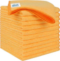 HOMEXCEL Yellow Microfiber Cleaning Cloths 12 Pack, 12.5 x 12.5 inch Microfiber by HOMEXCEL