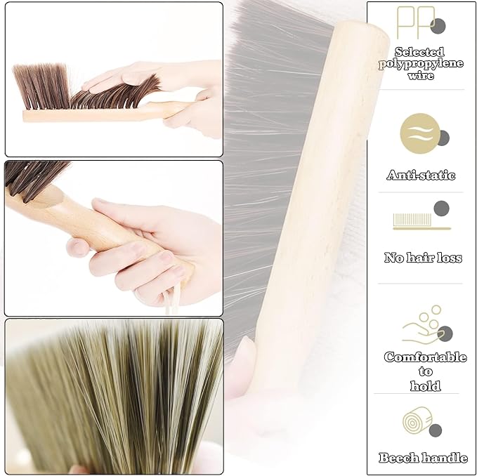 2Pcs Hand Broom Brush Beech Wood, Dust Brush, Duster - Image 5