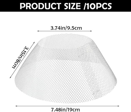 10 Pcs Round Range Hood Filters Filter Replacement Grease Net - Image 2