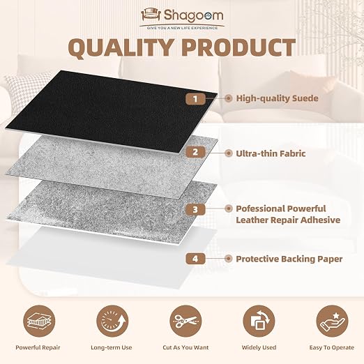 Suede Repair Patch, Large Fabric Repair Tape, Self-Adhesive Patches - Image 7